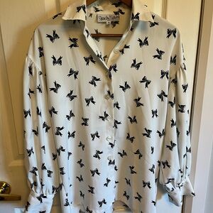 Vintage Diane Von Furstenberg with Black Bow Print